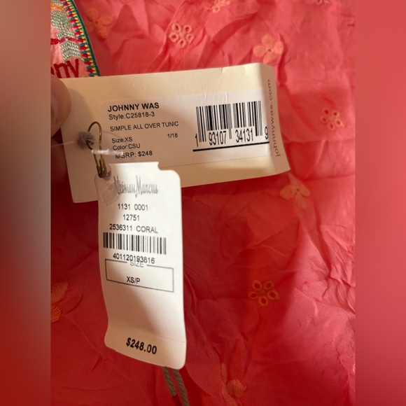 NWT Johnny Was Simple All Over Tunic XS - Picture 6 of 8